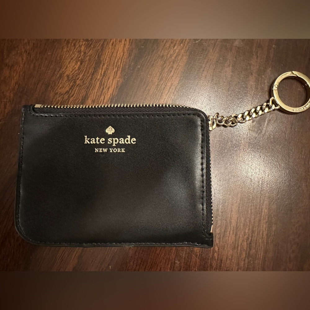 NWT Kate Spade keychain wallet. Black.